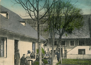 Vse večje vaške gostilne so svojim gostom poleg pijače in hrane nudile tudi različne oblike zabave. V Vulčevi gostilni v Čezsoči je za glasbene in plesne užitke poskrbel gramofon. (E. Trinka, zasebna last)