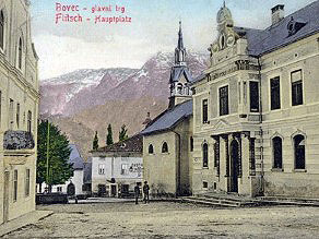 Glavni bovški trg leta 1901 Glavni bovški trg leta 1901