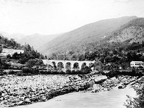 Viadukt v Plavah, maj 1906 Viadukt v Plavah, maj 1906