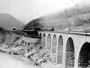 The Mrtvaski Viaduct stands right next to the Ajba railway station. The Mrtvaski Viaduct stands right next to the Ajba railway station.