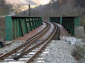 The iron bridge before arrival at the Grahovo railway station today. The iron bridge before arrival at the Grahovo railway station today.