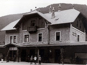 When it opened, the station had a German name added to its facade. When it opened, the station had a German name added to its facade.