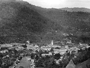 A view of Kanal ob Soci, once an important transport and administrative center of the Soca Valley. A view of Kanal ob Soci, once an important transport and administrative center of the Soca Valley.