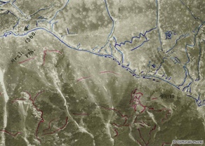 Vojaški položaji na Mrzlem vrhu, 5. 9. 1917. Zbirka Aigner, Tolminski muzej. Vojaški položaji na Mrzlem vrhu, 5. 9. 1917. Zbirka Aigner, Tolminski muzej.