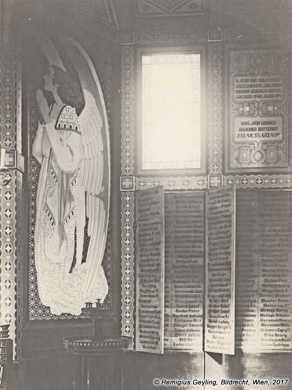 The names of the fallen, as if pinned to the wings of an angel. Geyling Family Archive, Tolmin Museum. The names of the fallen, as if pinned to the wings of an angel. Geyling Family Archive, Tolmin Museum.